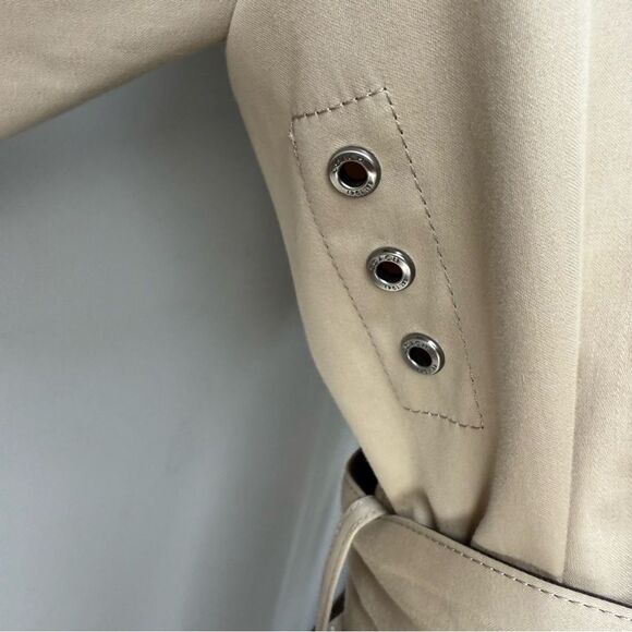 Coach 1941 Vintage Tan Single Breasted Belted Long Cotton + Leather Trench Coat - Picture 15 of 16